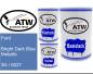 Preview: Ford, Bright Dark Blue Metallic, 3N / 6027: 500ml Lackdose + 500ml Klarlack + 250ml Härter - Set, von ATW Autoteile West.